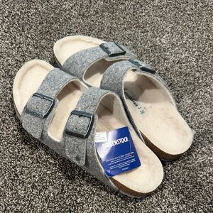 Birkenstock Kids Gray Double Strap Sandals